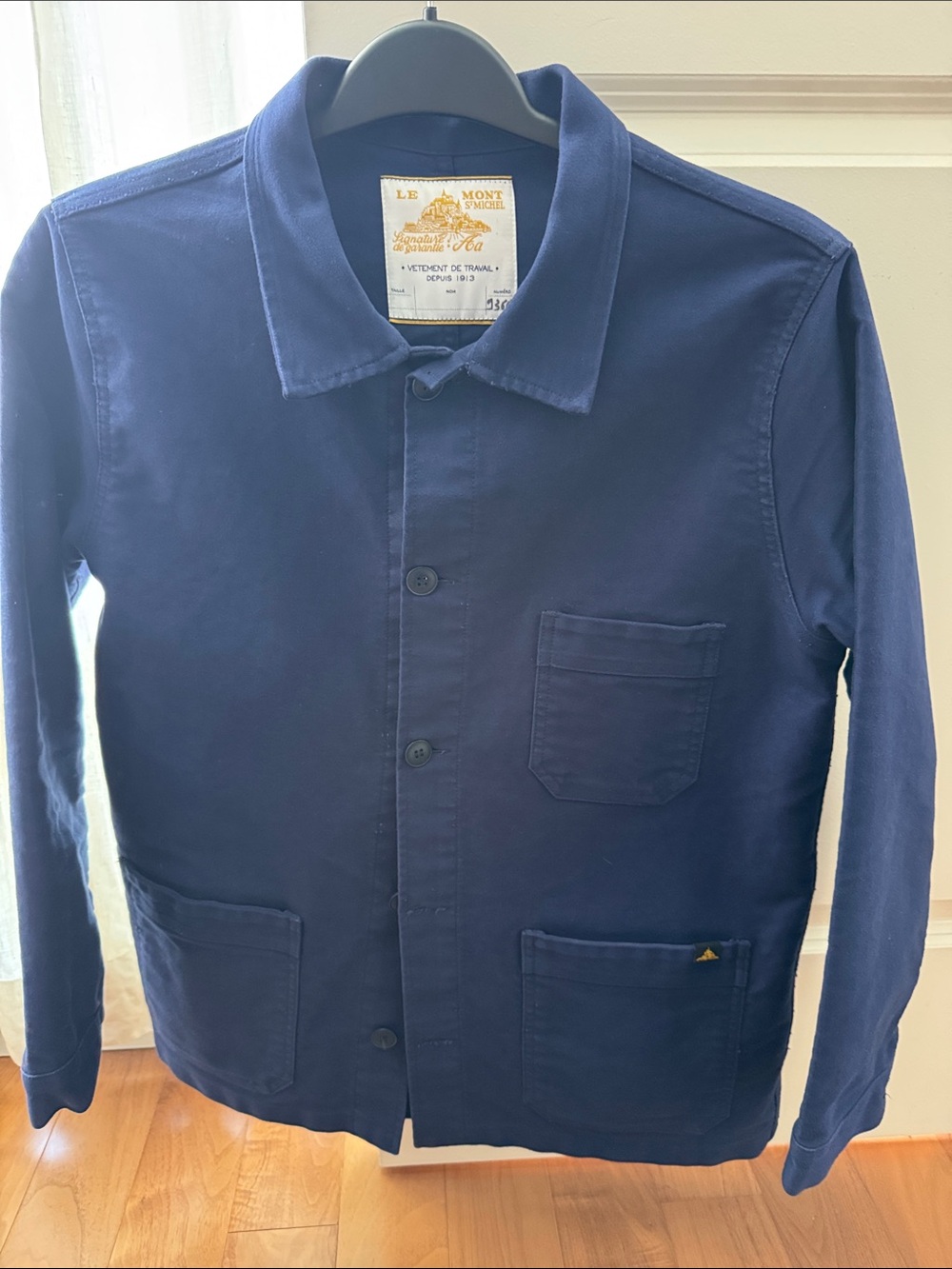 LE MONT ST MICHEL Workwear Navy Cotton Field Jacket